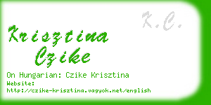 krisztina czike business card